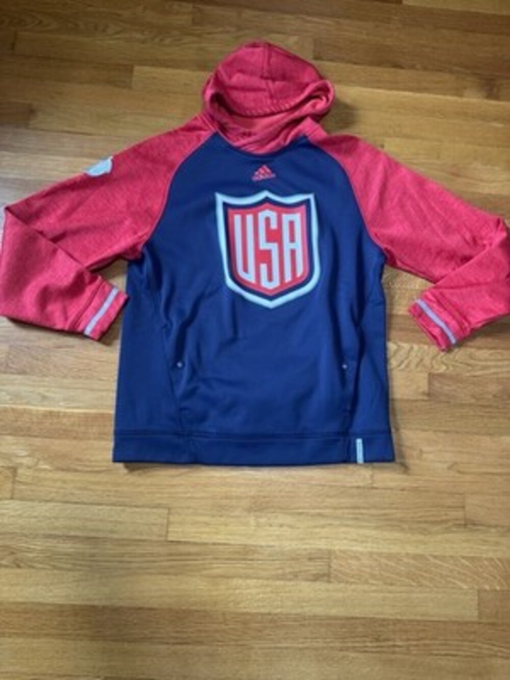 2016 World Cup Of Hockey Hoodie Men’s Large Navy Blue And Red FREE SHIPPING